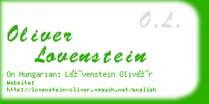oliver lovenstein business card
